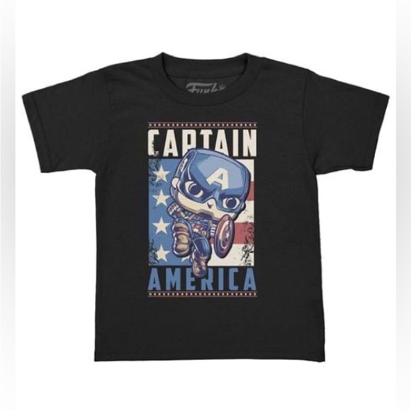 Pocket POP! & Tee: Marvel - Captain America Men's Shirt - Picture 2 of 4